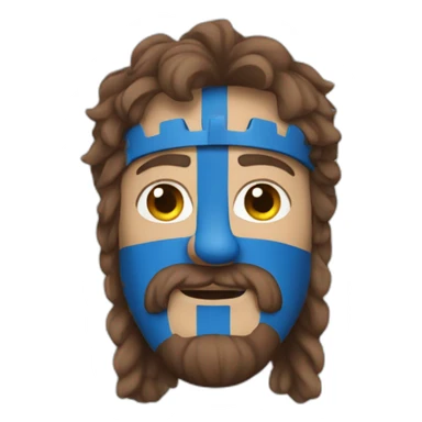 william wallace with face paint sticker