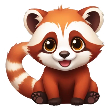 Cute red panda-ferret-hybrid full body sticker