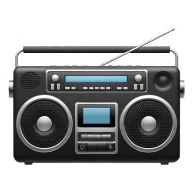 minimalistic boombox sticker