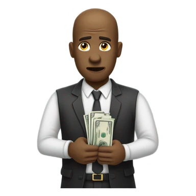 Take the money and run sticker