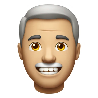 Fat guy smile angries sticker