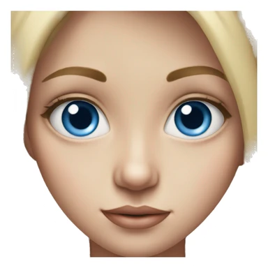 realistic portrait of a girl with blue eyes sticker