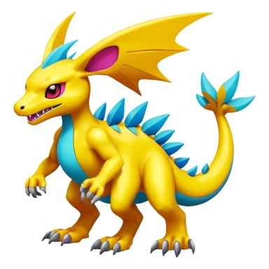  colorful modern Fakémon-Pokémon-Digimon-creature (full body) sticker