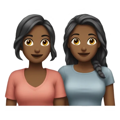 two girlfriends together sticker