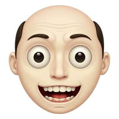 Creepy man with big mouth sticker