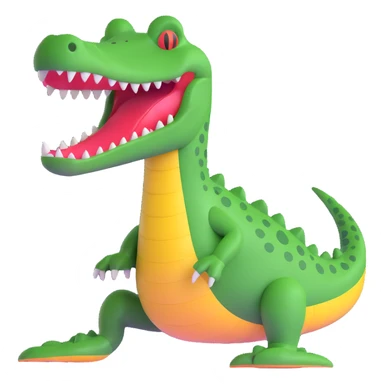 alien crocodile sticker
