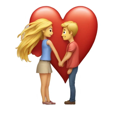 Coeur avec une personne amoureuse sticker
