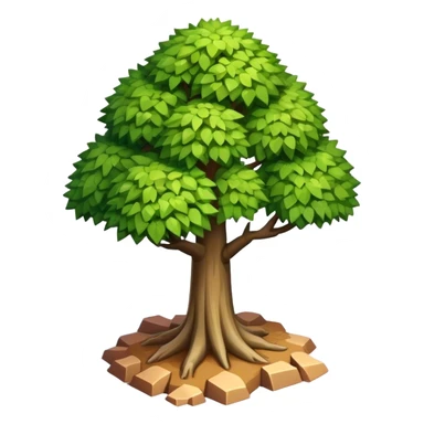 isometric rugged small tree sticker
