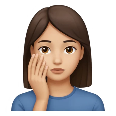 Side eye with hand covering face sticker