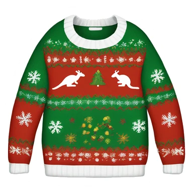 An Australian-themed Christmas jumper  sticker