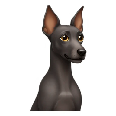 Xoloitzcuintle dog with hair on a top of head sticker