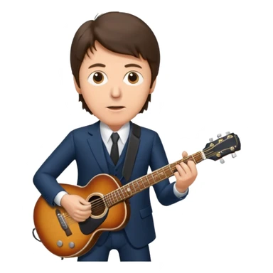 Paul McCartney playing guitar suit sticker
