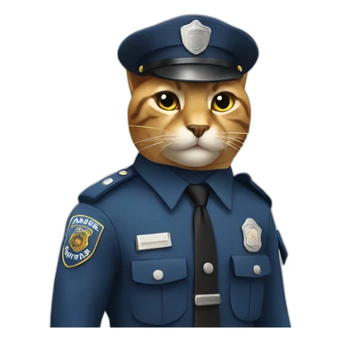 police cat sticker