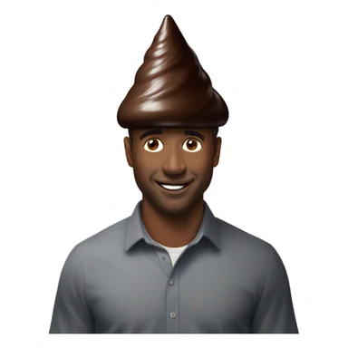 Hershey chocolate kiss on top of a man’s head  sticker