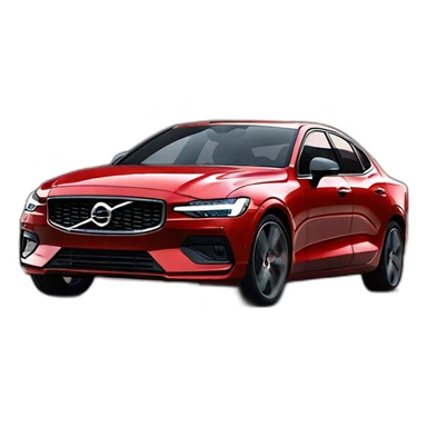 red 2021 volvo s60 r design sticker