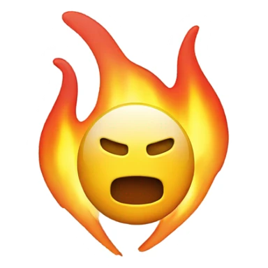 The Android logo on fire sticker