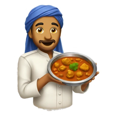 Indian dish with curry ￼sauce  sticker