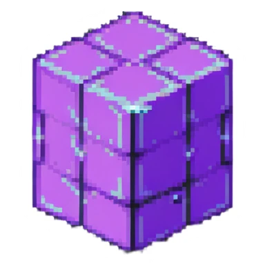 purple glowing box sticker