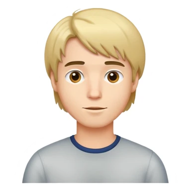 Guy with bob hair sticker