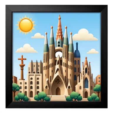 barcelona with sagrada familia sticker