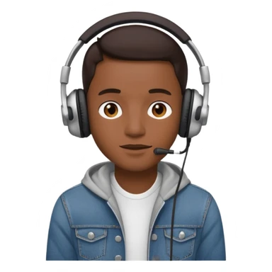 Brown and jeanse headphones beats minimalism sticker