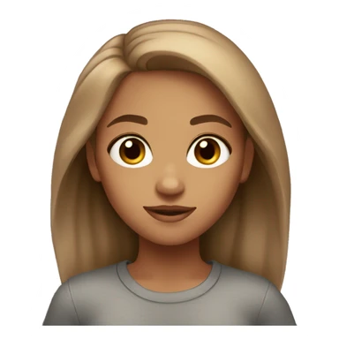 stunning tan girl light brown hair brown eyes sticker