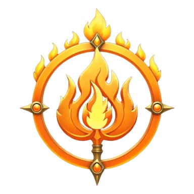 Wiz 101 casting sigil  inspired fire magic  sticker