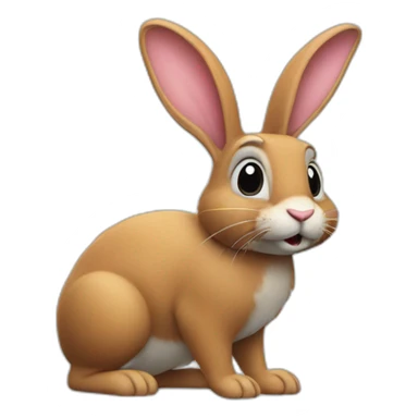 rabbit at space jam sticker