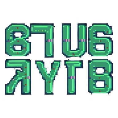 S.R CRYPTO text in arcade-style pixel lettering sticker