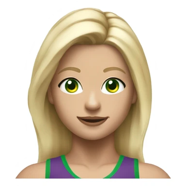 gymnast blonde green eyes fit body sticker