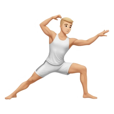 White male doing the full side splits  sticker