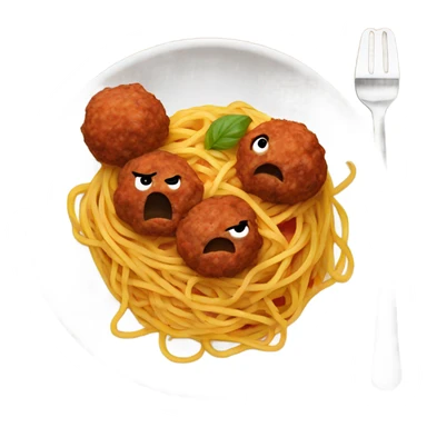 spaghetti with meatballs sticker