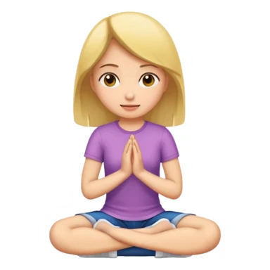 girl sitting on knees  sticker