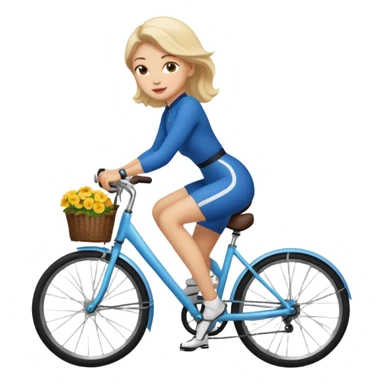 Lady with bicycle sticker