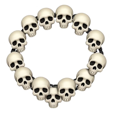 garland made of skul sticker