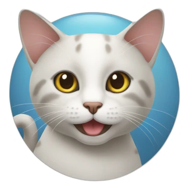 Cat buvant de l'eau sticker