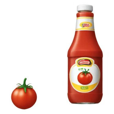 a bottle of tomato ketchup sticker