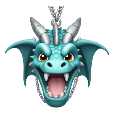 Dragon wearing a silver chain sticker