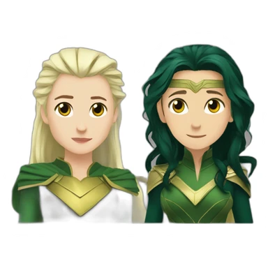 Loki and slyvie sticker