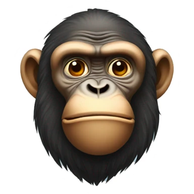 Ape with hands on his cheeks sticker