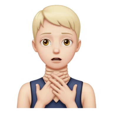 X eyes, hands on neck choking out  sticker