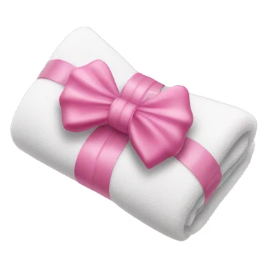 spa hot towels wrapped in a pink bow sticker