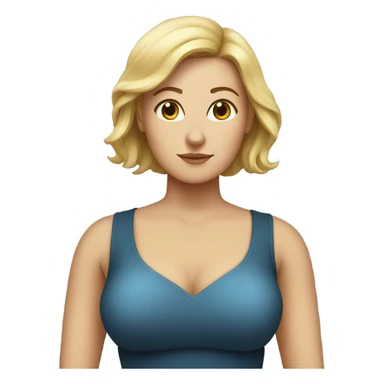 white woman with an hourglass figure sticker