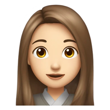 Longhair-Japanese-girlfriend-browneye sticker