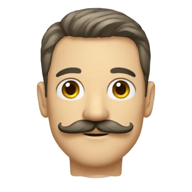 German men with a mustache sticker