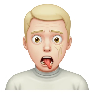 A guy choking himself sticker