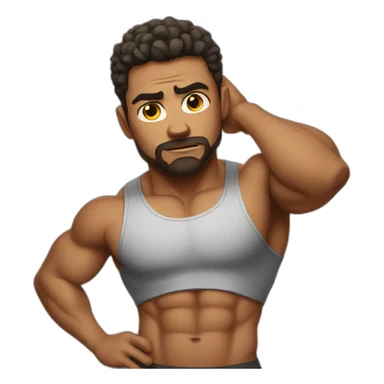 sad gym bro sticker
