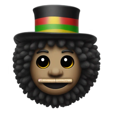 gollywog Jamaican Rasta hat with cigar sticker