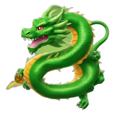Shenron avec les dragon ball sticker