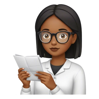 light black girl with glases reading future letter sticker